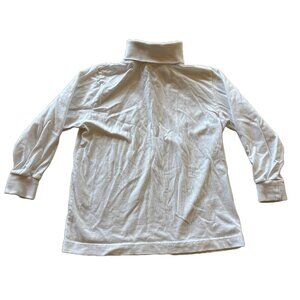 KIDS LL BEAN White Long Sleeve Turtleneck Size Boys M 5/6 100% Cotton Shirt